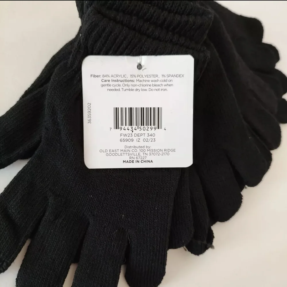 Old East Main Co Kids' Gloves 4 Pack Assorted Colors Winter Knit Warm Snow Gift
